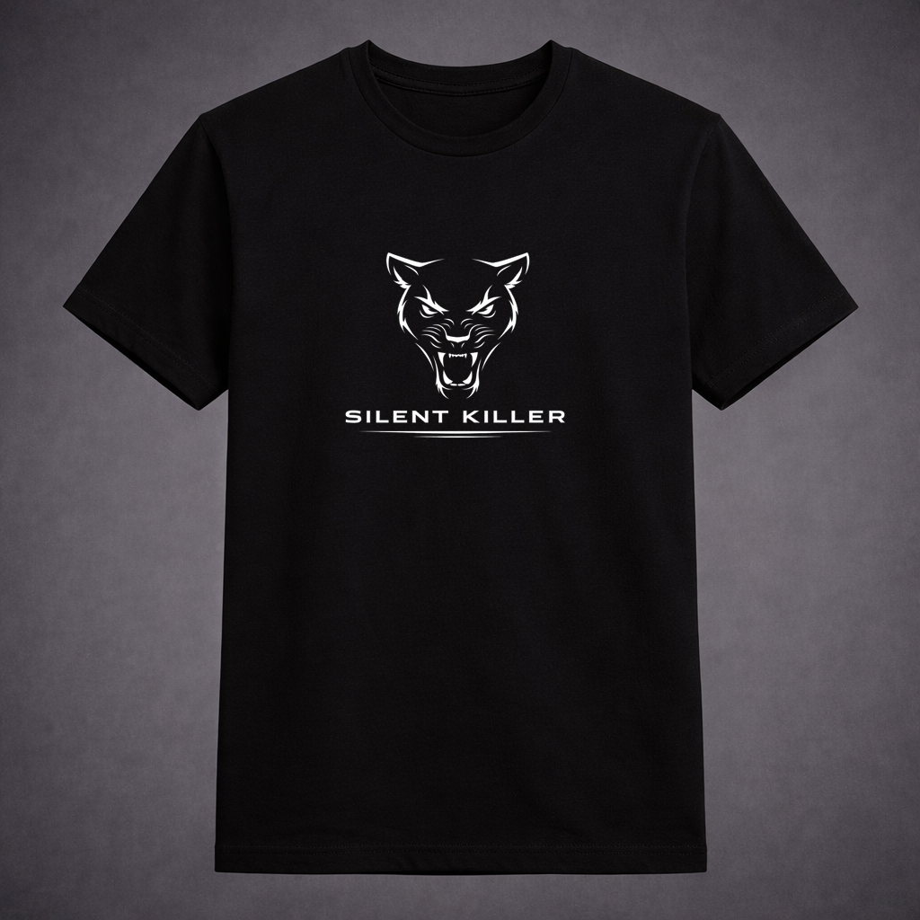 Silent Killer – Black Panther Streetwear T-Shirt