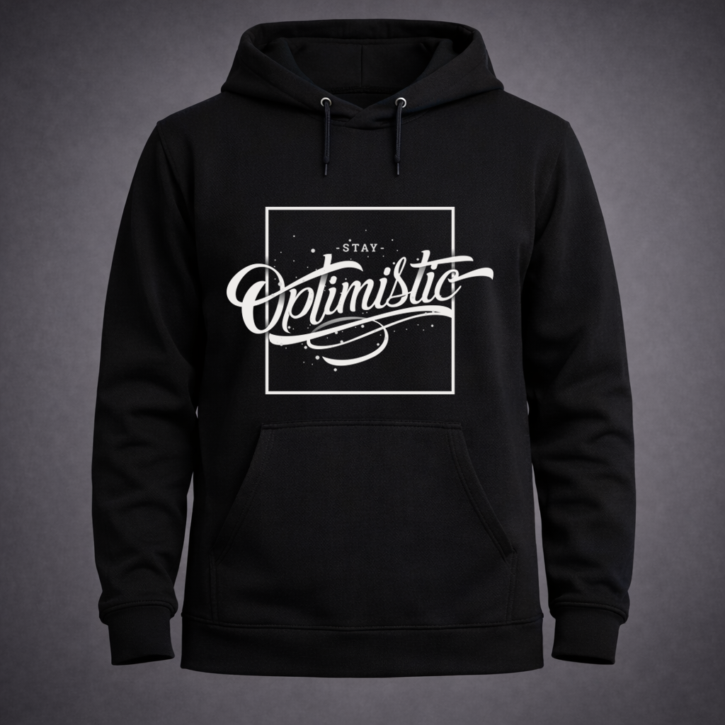 Stay Optimistic — Typography Hoodie