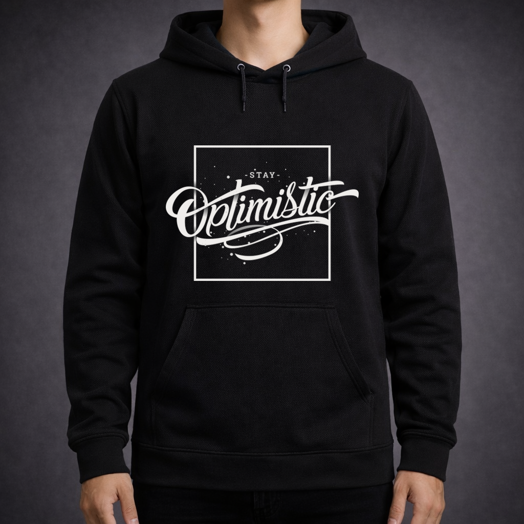 Stay Optimistic — Typography Hoodie