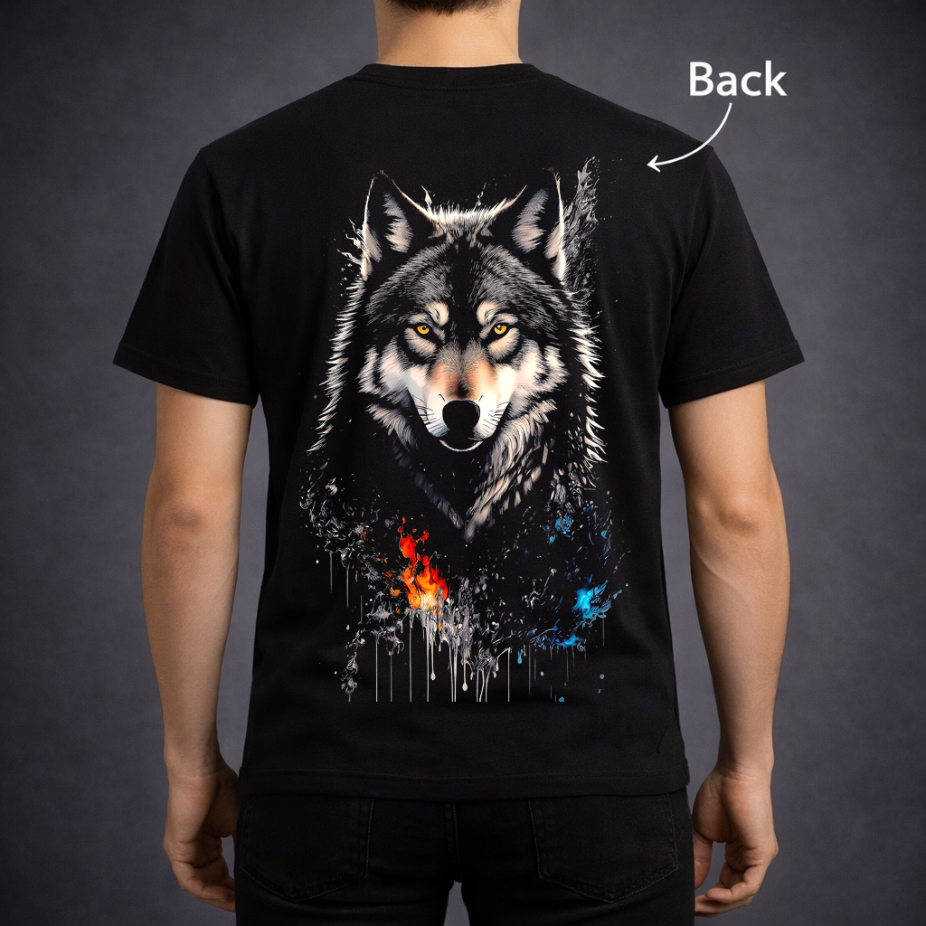 Wild Wolf Graphic T-Shirt — Streetwear Animal Design